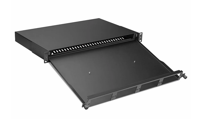 Tiroir Optique Coulissant FHD® Déchargé à Haute Densité Déchargé Montage en Rack 1U, Tiroir Coulissant et Inclinable, Contenir jusqu’à 4 Cassettes