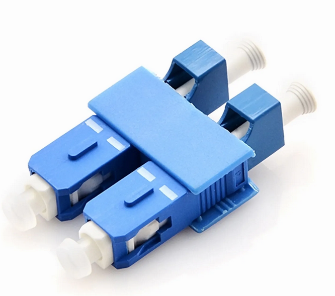 Adaptateur/Coupleur de Fibre Optique Plastique LC/UPC Femelle vers SC/UPC Mâle Hybride Duplex OS2 sans Bride
