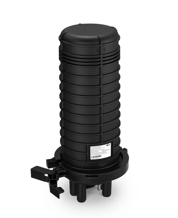 Boîtier d'Épissure à Dôme Fibre Optique 1Entrée-4Sorties 144 Fibres, Joint Thermorétractable, avec 1 Plateau d'Epissure de Fusion Préinstallé