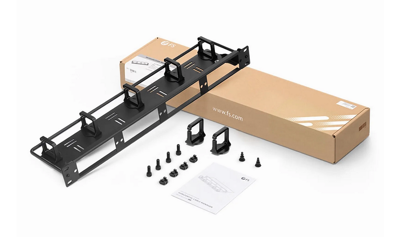 Boîtier vide FHD® 1U monté en rack avec panneau et barre de gestion de câbles détachables, pouvant contenir jusqu’à 4 panneaux FHD®, 144 fibres (LC)