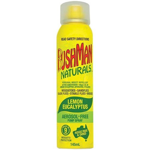 BUSHMANS NATURAL 145ML PUMP LEMON EUCALYPTUS PUMP SPRAY