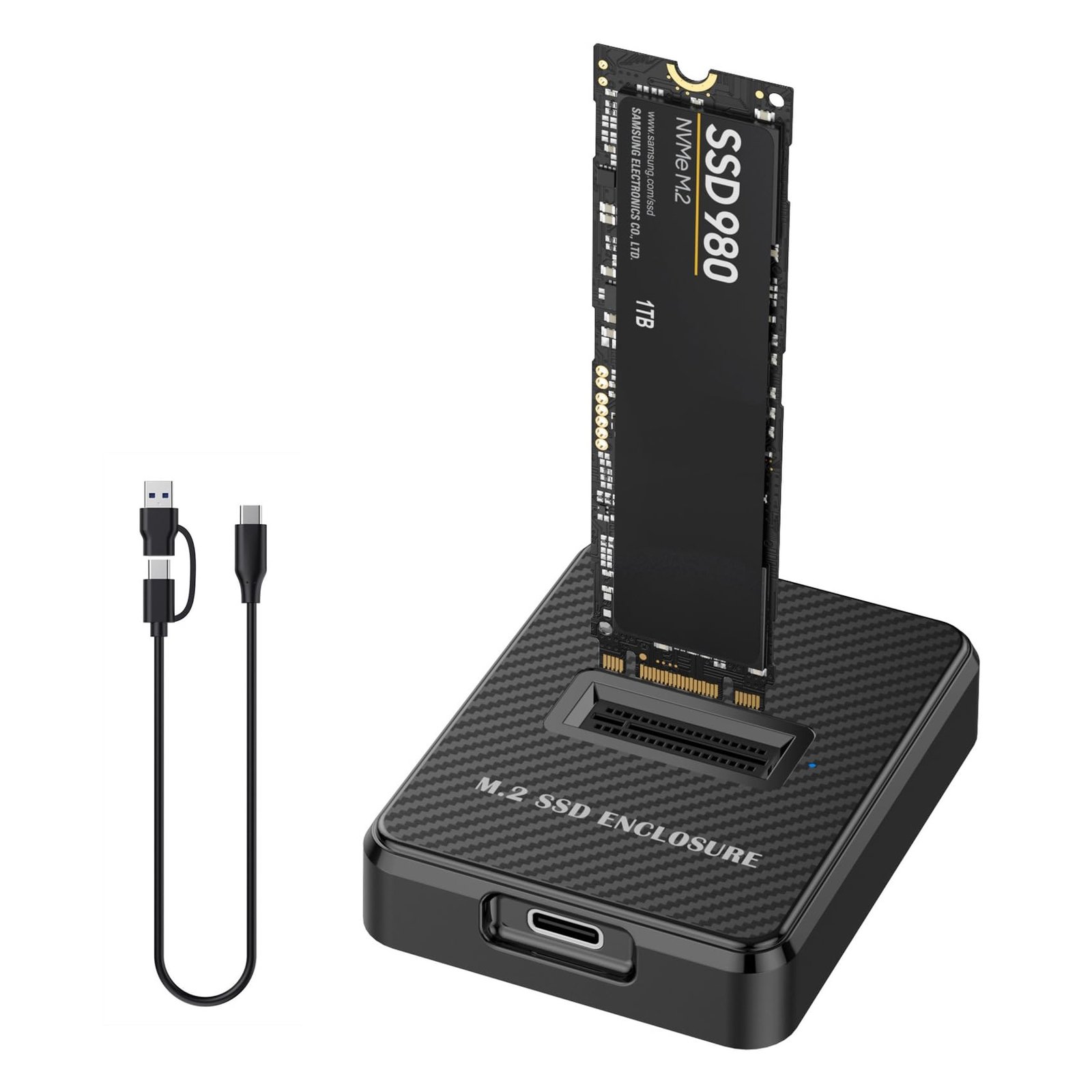 Boîtier SSD M.2 NVMe/SATA Boîtier NVMe Adaptateur SSD M2 USB 3.1 USB-C Boîtie