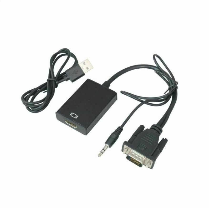 Adaptateur VGA vers HDMI Audio 1080P VGA Mâle vers HDMI Femelle avec cable Audio