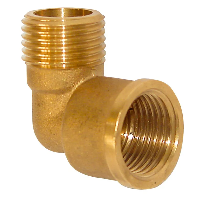 Raccord laiton à visser coude 90° 92 G compact mâle-femelle