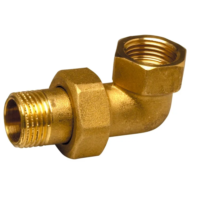 Raccord laiton à viser coude union étanchéité sphéro-conique 3/8"