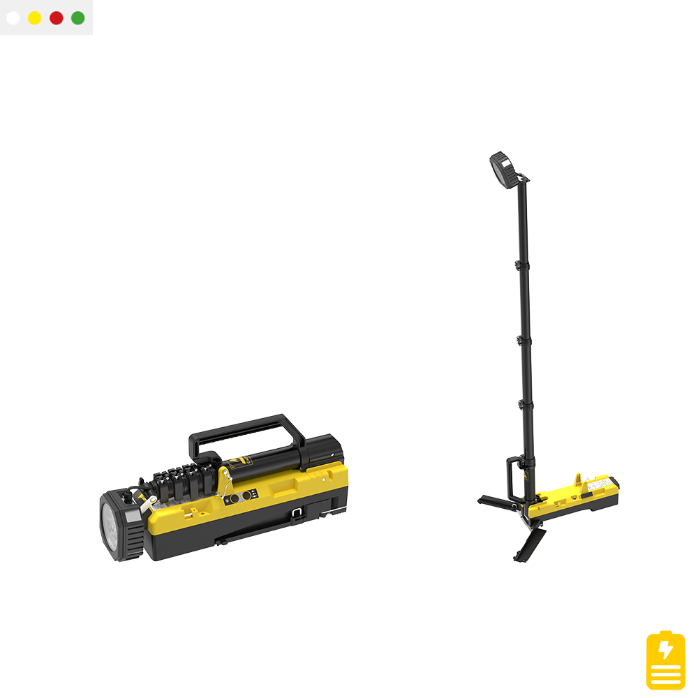 Eclairage mobile sur batterie 5500 Lum H.215CM