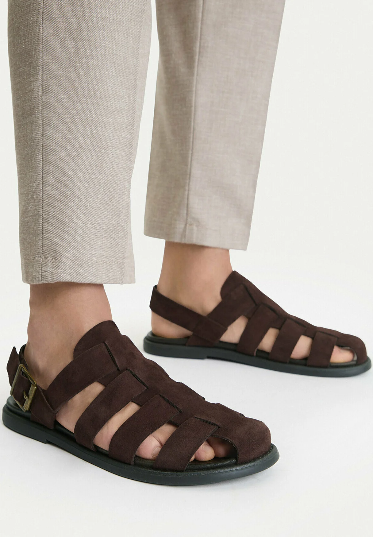 MEN'S SANDALS BROWN -GINO ROSSI - Sandales de randonnée - brown