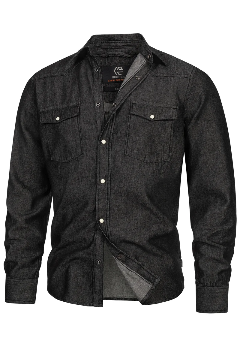 Chemise INDICODE JEANS MIKE - black