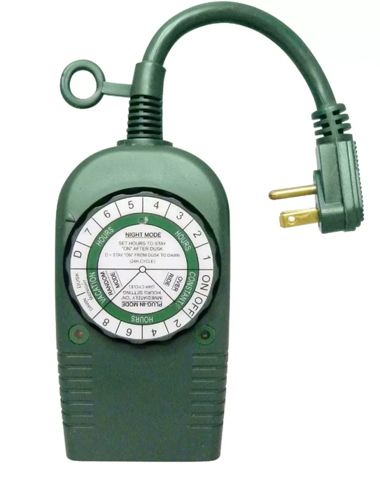 Faire-le 12,5A 120V 1500W Minuteur extérieur vert