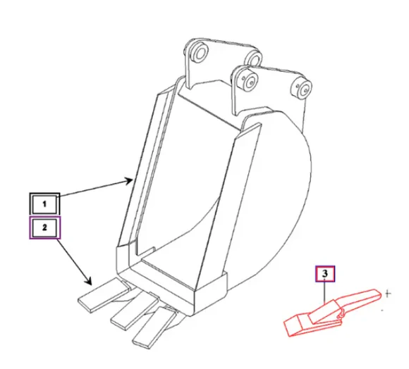 Mahindra Tractor Backhoe Bucket Tooth With Shank