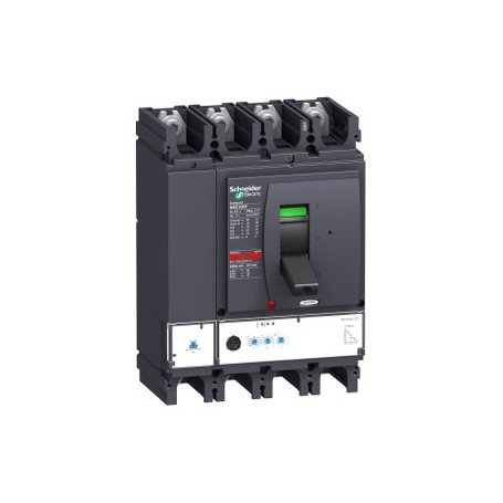 Schneider Circuit breaker ComPact NSX630N, 50 kA at 415 VAC, MicroLogic 2.3 trip unit 630 A, 4 poles 4d