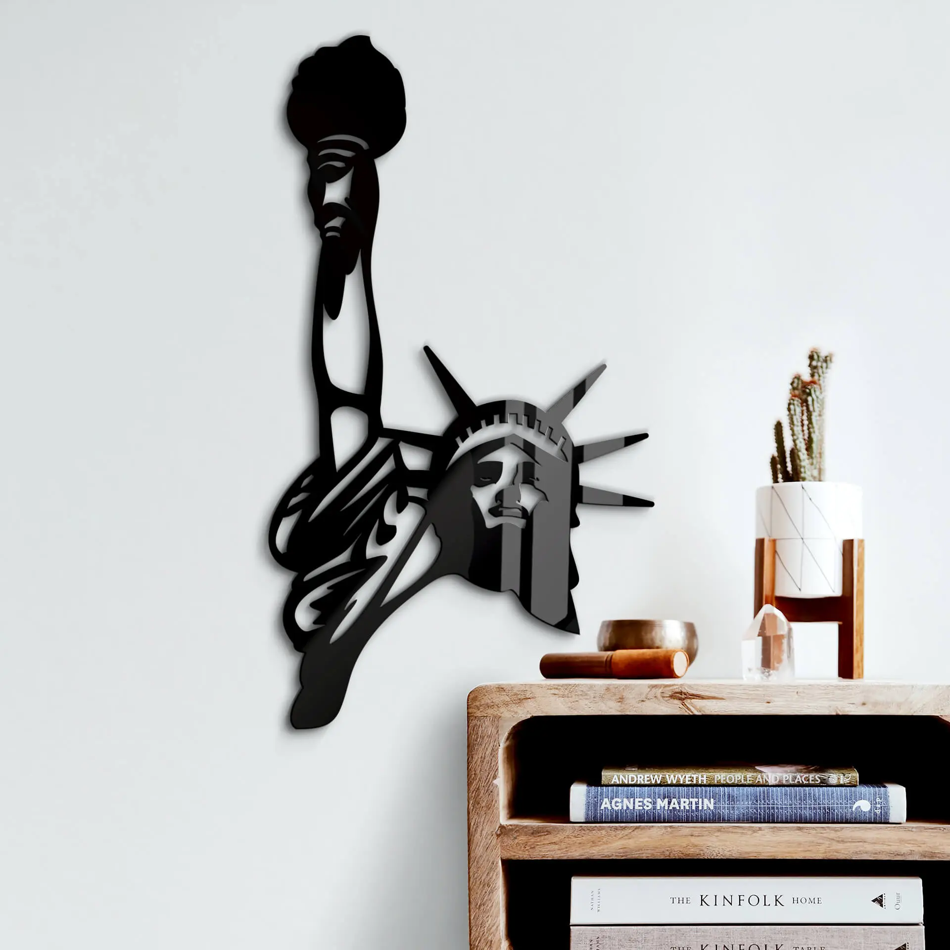 Décoration en verre acrylique - Statue de la Liberté - 40x22 cm