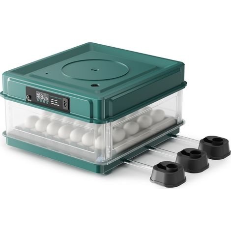 Fudajo Couveuse de poussins – 80 W – pour 48 œufs – Système humidification, Mire-œuf et à Retournement automatique – Incubateur Couveuse Couvoir Éclosoir pour oisillons, poussins Oies Cailles Élevage