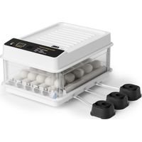 Fudajo Couveuse poussin automatique – 80 W – pour 24 œufs – Système humidification, Mire-œuf et à Retournement automatique – Incubateur Appareil à couver Couvoir Éclosoir pour oisillons, poussins