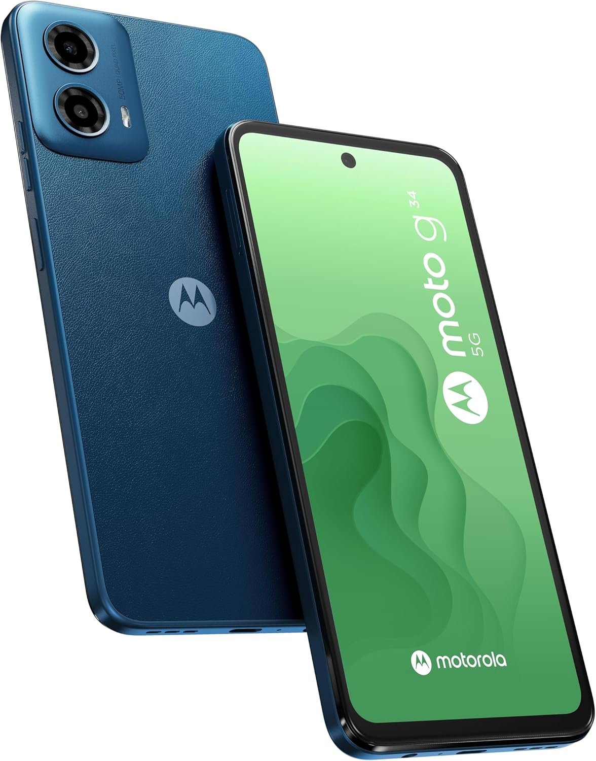 Motorola G34 5G 128 GB, smartphone débloqué, écran 6,5", double capteur 50 mp, batterie 5000 mAh, chargeur 20W