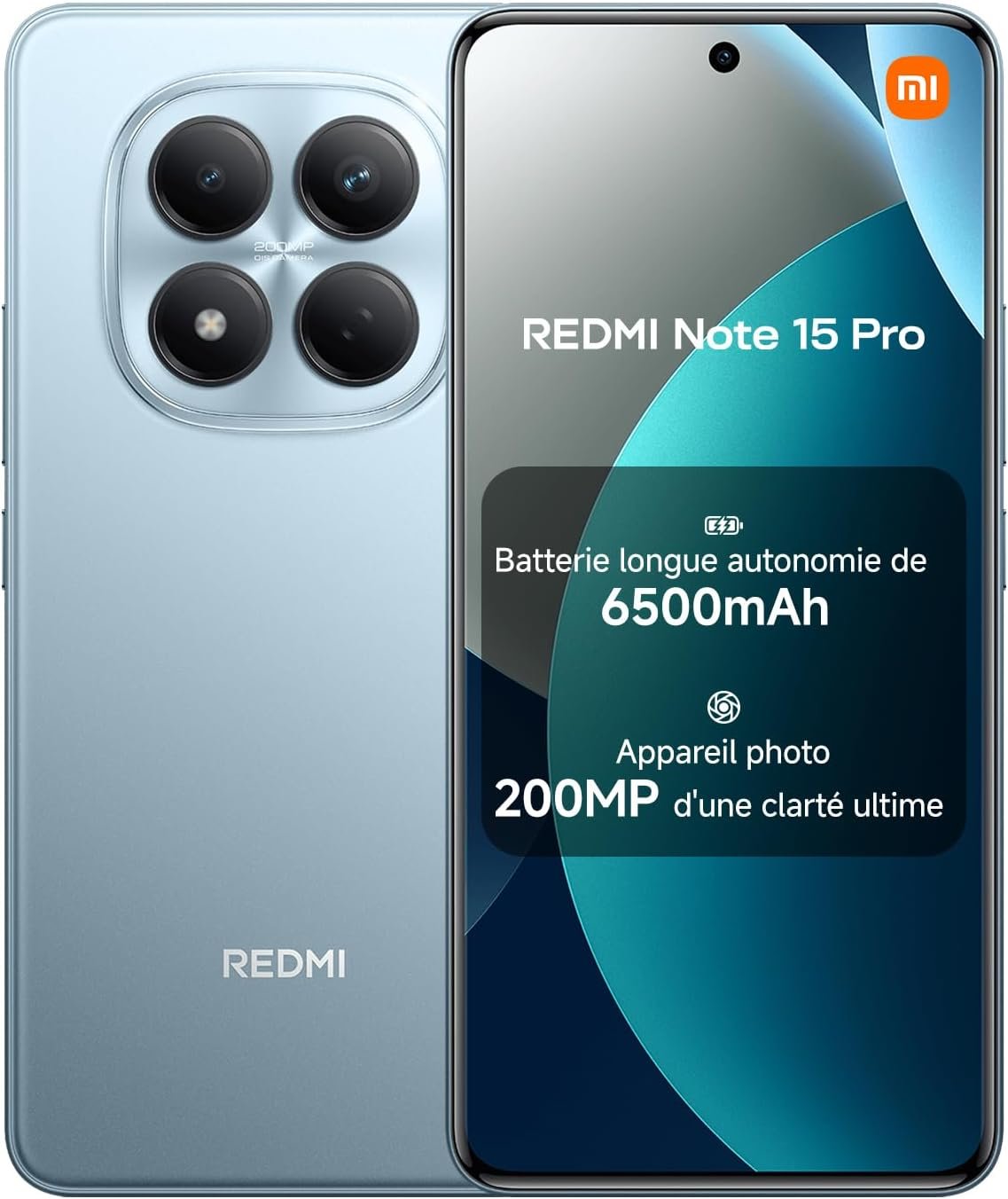 Xiaomi REDMI Note 15 Pro, Smartphone 8+256Go, Batterie Longue autonomie 6500mAh, Résistance à l'eau