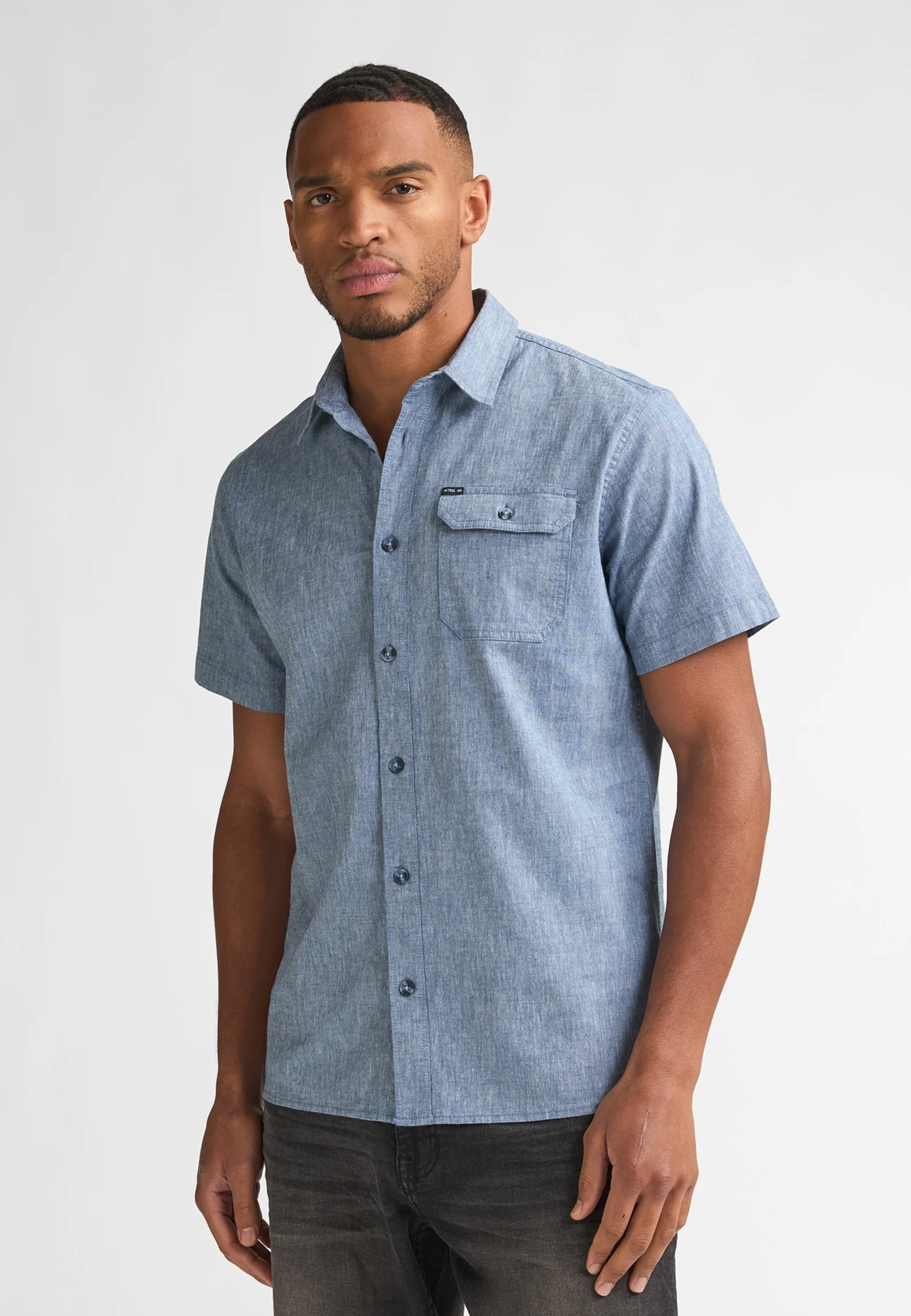 Chemise  SHORT-SLEEVE SHIRT TRACKER light indigo