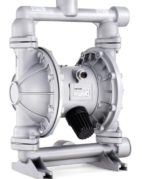 VEVOR Air Operated Double Diaphragm Pump, 44GPM, Max 115PSI Air Waste Oil Pneumatic Transfer Pump with 2 Extra Diaphragms, 1-1/2 inch Inlet & Outlet Aluminum Alloy Diaphragm Pump for Diesel Grease Oil