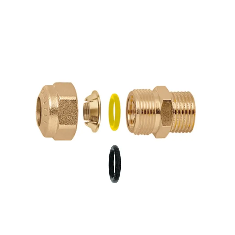 Raccord mécanique mâle série 904 pour tube cuivre, laiton, acier doux et inox