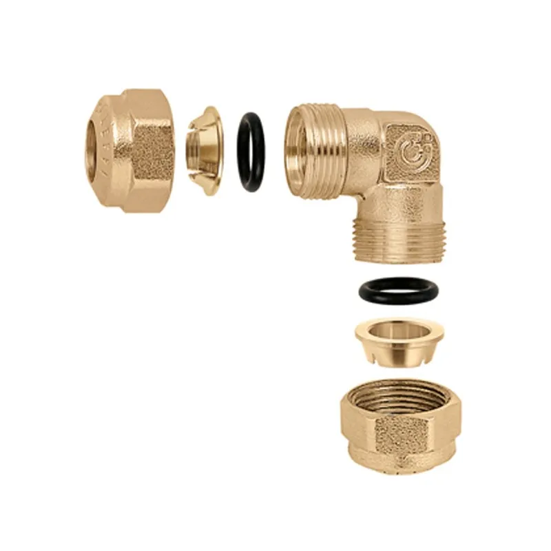 Raccord mécanique coude série 905 pour tube cuivre, laiton, acier doux et inox