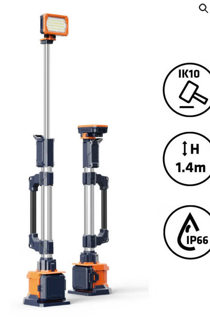 Mât portatif d’Eclairage sur Batterie SIRIUS 1.4m