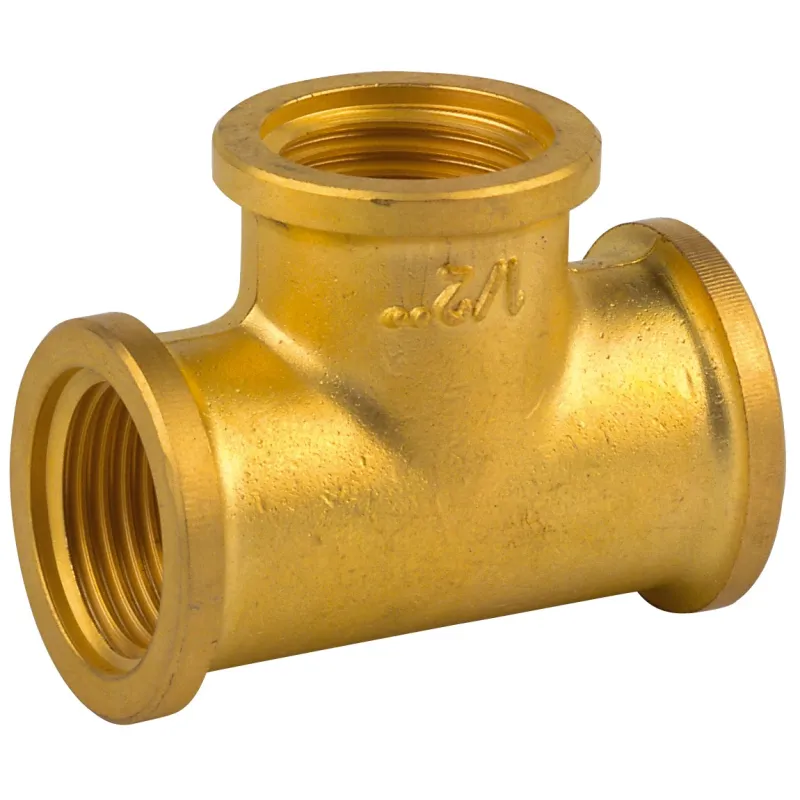 Raccord laiton à visser té 130 G femelle x3