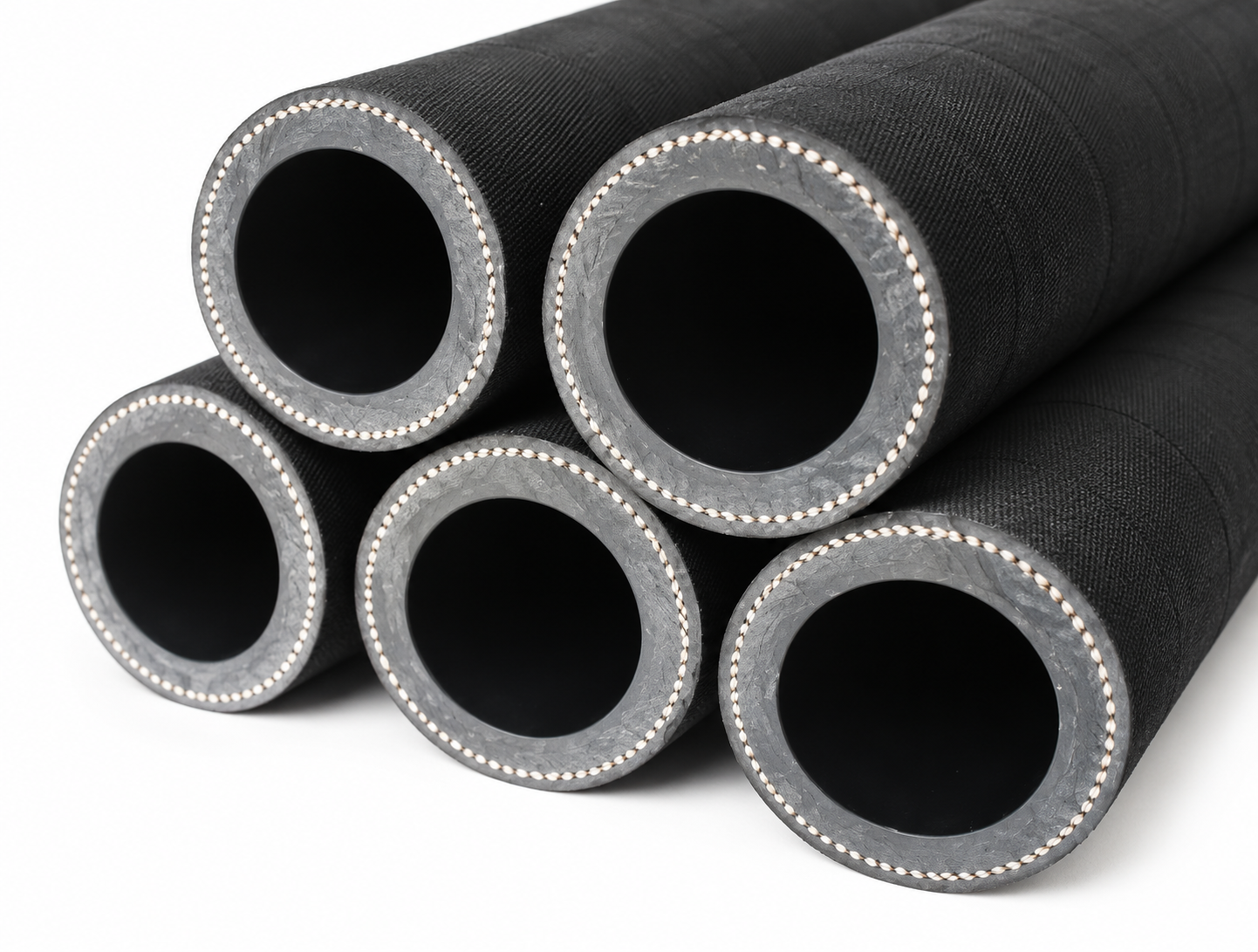 Tuyau Industriel en Caoutchouc Renforcé Textile pour Eau et Air – GOST 18698-79 – Ø6 à 51 mm
