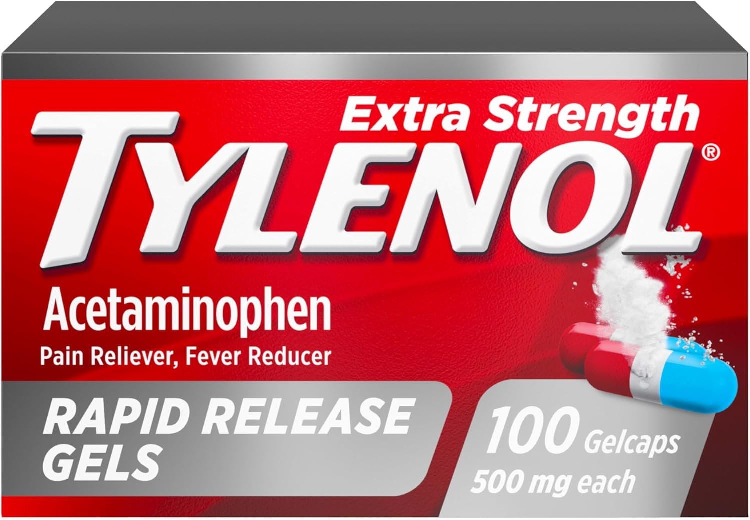 Tylenol Extra Fort – gélules à libération rapide, 500 mg, 100 unités