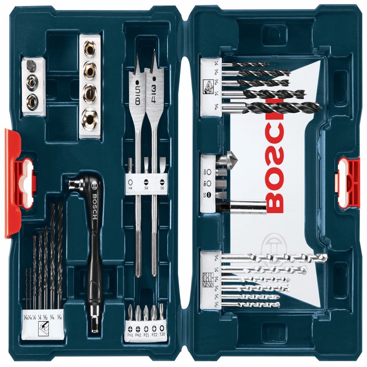 Bosch MS4041 – 41 pc. Ensemble de bits mixtes de forage et de conduite