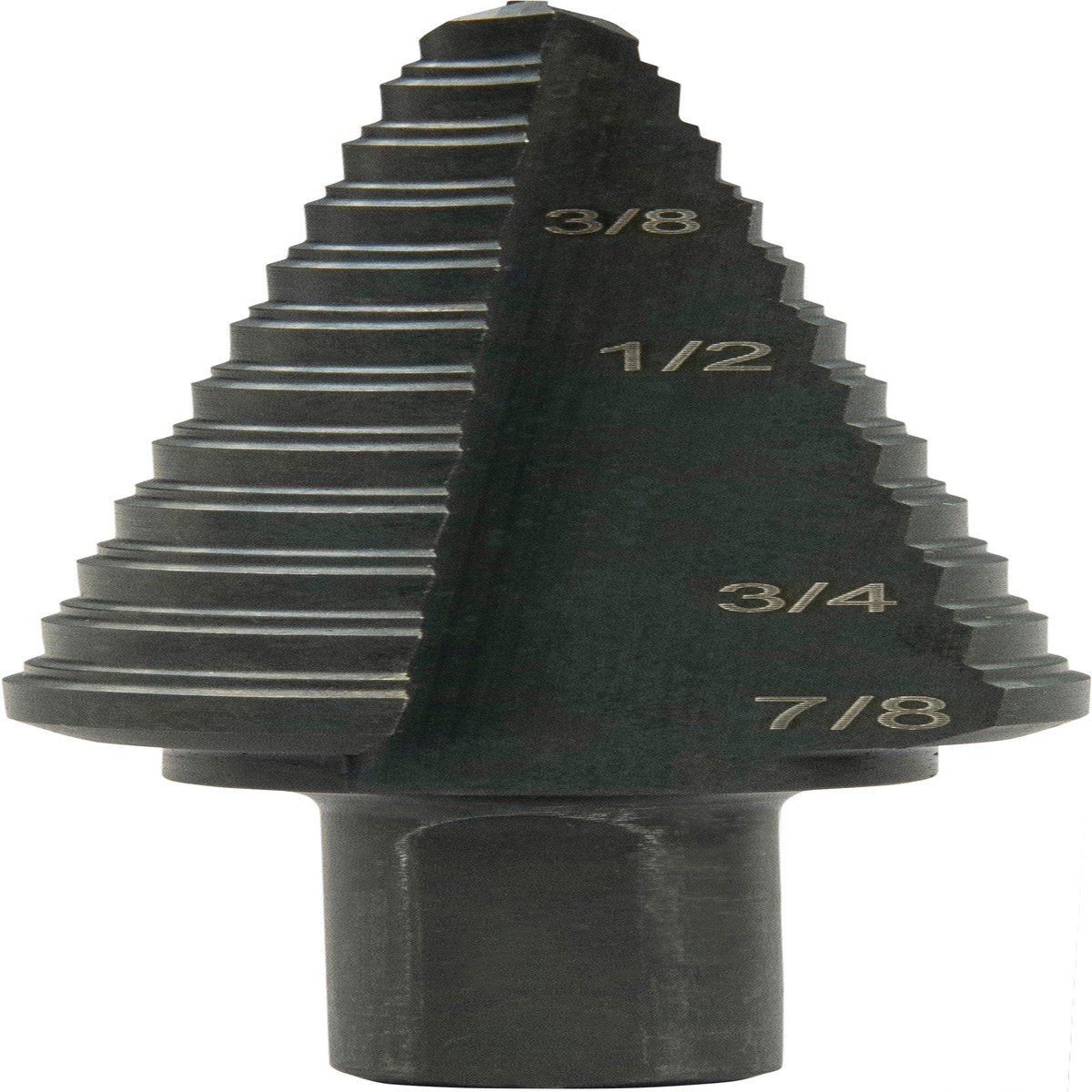 Foret étagé n° 4 de 7/8 po, conçu pour le perçage et la découpe des métaux.