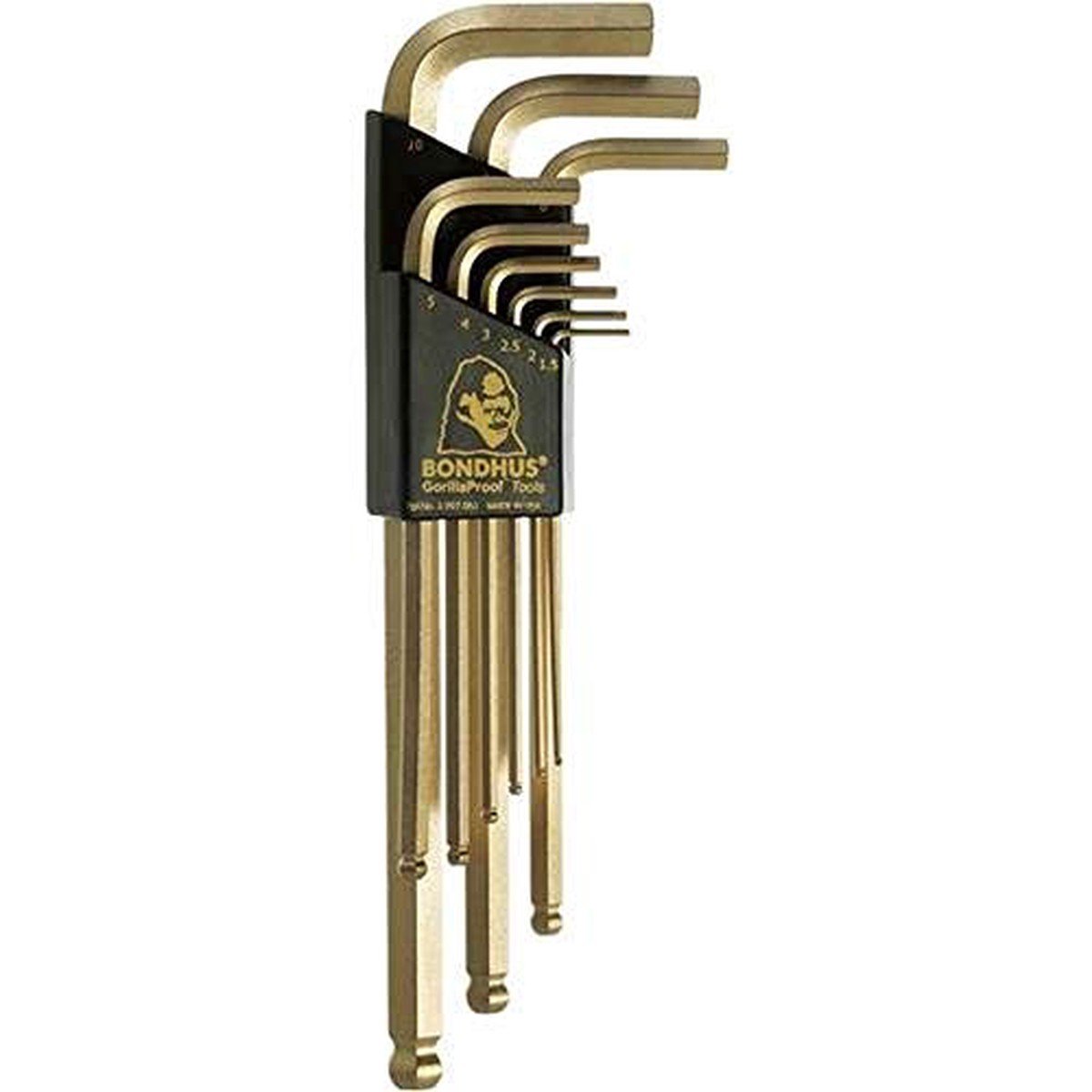 Ensemble de clé à bille Bondhus 38099 GoldGuard – 9 Pc. Métrique