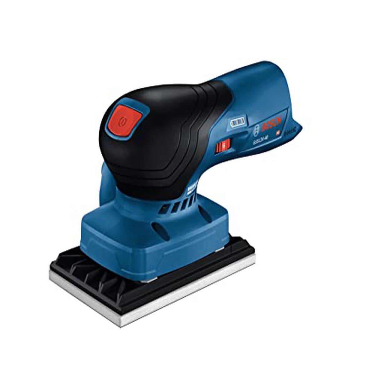 BOSCH GSS12V-40N 12V Max Ponceuse de finition orbitale sans brosse avec sac à poussière, 1/4 et 1/3 feuille (outil nu)