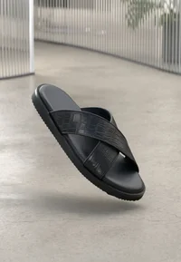 LEATHER - Mules - black