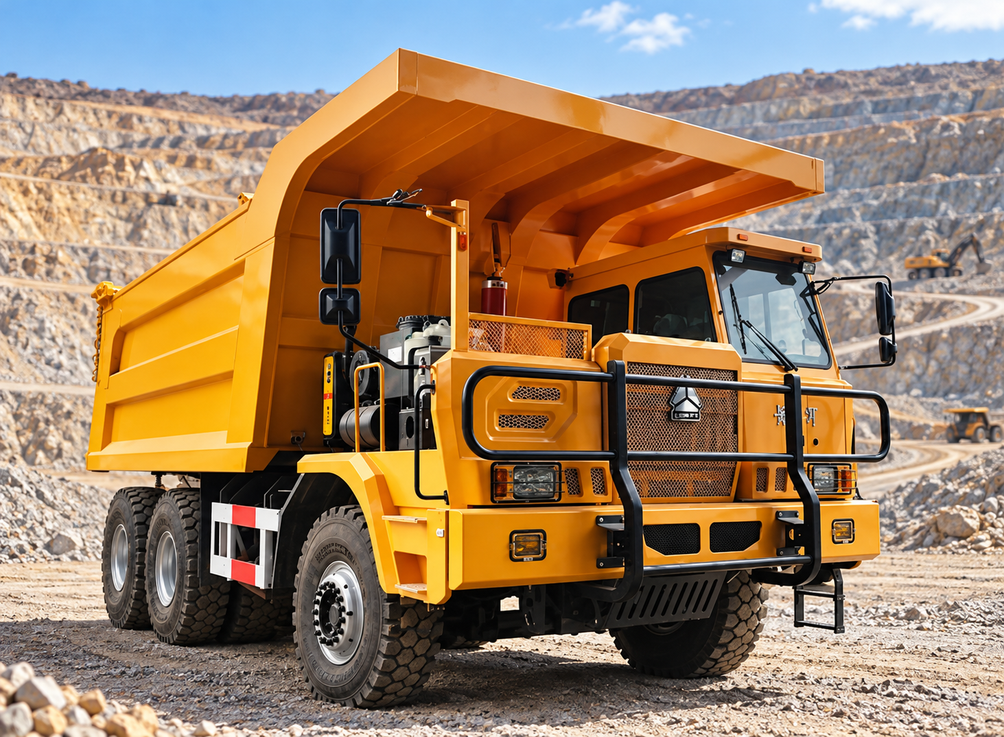 Camion-Benne Minier SINOTRUK 120 Tonnes – 6×4 – 765 CH – Moteur Diesel – Benne Renforcée – Modèle ZZ5C5HV404KC3B