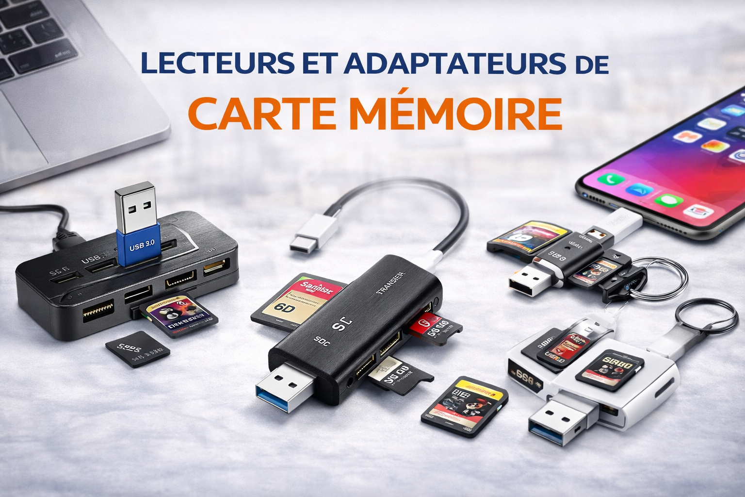 Lecteurs et adaptateurs de carte mémoire
